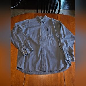 *Casual Gray Button-Down Shirt for Men